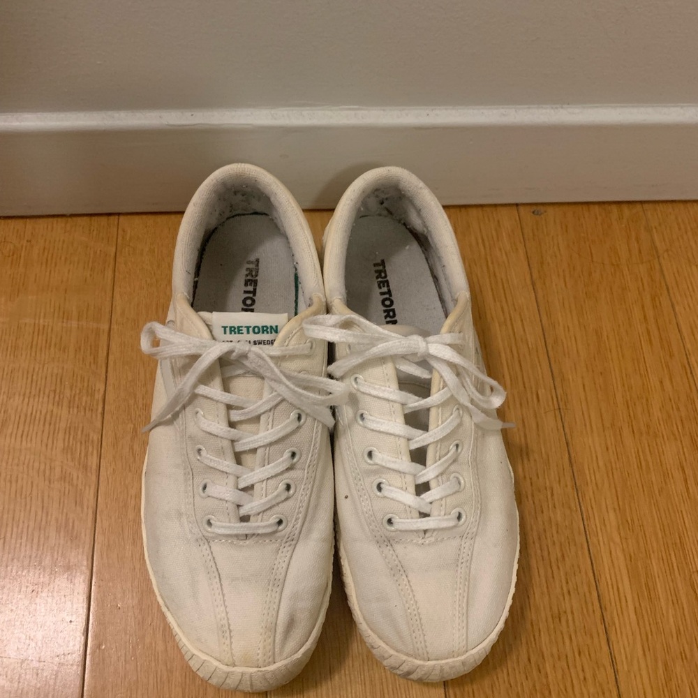 Tretorn White Casual Platform Sneakers
